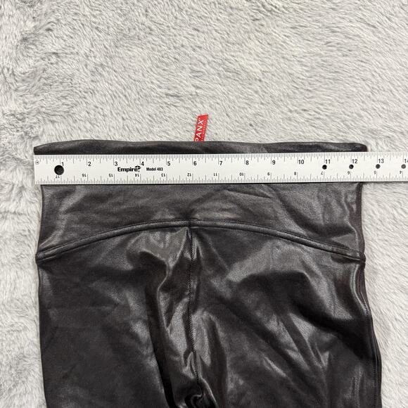 Spanx Leggings Womens Medium Faux Leather High Rise Slimming Shapewear Pants - Picture 5 of 9